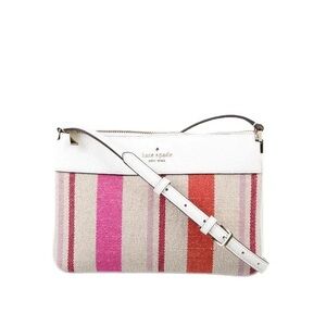 60. Kate Spade White and Multicolor Striped Women's Bag